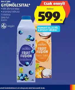 ALDI RIO D'ORO GYÜMÖLCSITAL ajánlat