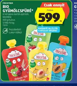 ALDI FRUCHTBAR BIO GYÜMÖLCSPÜRÉ ajánlat