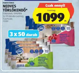 ALDI POWER FORCE NEDVES TÖRLŐKENDŐ ajánlat
