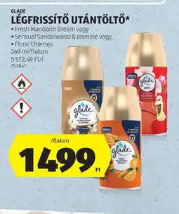 ALDI GLADE LÉGFRISSÍTŐ UTÁNTÖLTŐ ajánlat