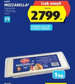 ALDI HAJDÚ Mozzarella ajánlat