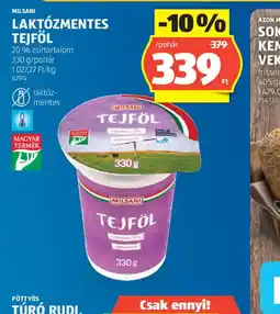 ALDI MILSANI LAKTZMENTES TEJFÖL ajánlat