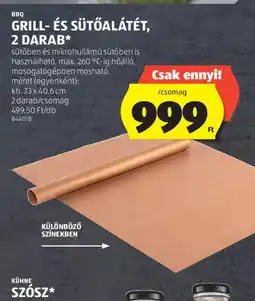 ALDI GRILL- ÉS SÜTŐALÁTÉT ajánlat