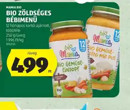ALDI MAMIA BIO ZÖLDSÉGES BÉBIMENÜ ajánlat