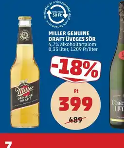 PENNY MILLER GENUINE DRAFT SÖR ajánlat
