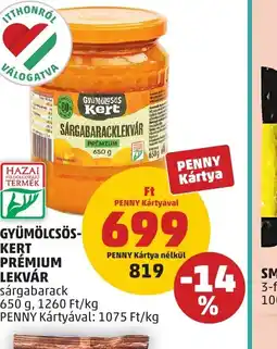 PENNY KORT GYÜMÖLCSÖS-KERT PRÉMIUM LEKVÁR ajánlat