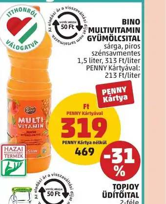 PENNY BINO MULTIVITAMIN GYÜMÖLCSITAL ajánlat
