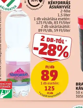 PENNY KÉKFORRÁS ÁSVÁNYVÍZ ajánlat
