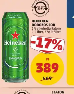PENNY HEINEKEN DOBOZOS SÖR ajánlat
