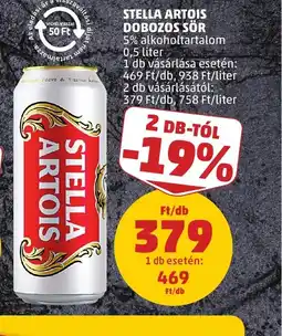 PENNY STELLA ARTOIS DOBOZOS SÖR ajánlat