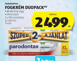 ALDI PARODONTAX FOGKRÉM DUOPACK ajánlat
