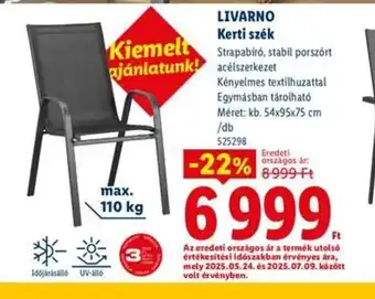 LIVARNO Kerti szék