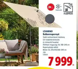 Lidl LIVARNO Balkonnapernyő ajánlat
