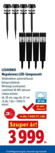 Lidl LIVARNO Napelemes LED-lámpaszett ajánlat