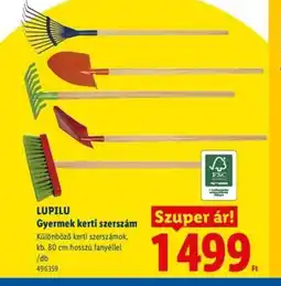 Lidl LUPILU Gyermek kerti szerszám ajánlat