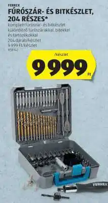 ALDI Fúró- és bitkészlet, 204 részes ajánlat