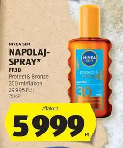 ALDI NIVEA SUN NAPOLAJ-SPRAY FF30 ajánlat