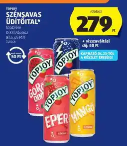 ALDI TOPJOY SZÉNSAVAS ÜDÍTŐITAL ajánlat