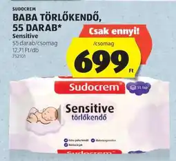ALDI Sudocrem Baba Törlőkendő, 55 Darab ajánlat