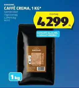 ALDI BARISSIMO CAFFÉ CREMA, 1 KG ajánlat