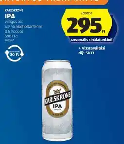 ALDI KARLSKRONE IPA ajánlat