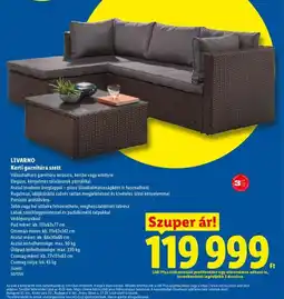 Lidl LIVARNO Kerti garnitúra szett ajánlat