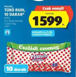 ALDI Pöttyös Túró Rudi, 10 darab ajánlat