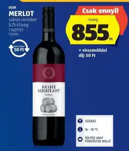 ALDI Eger Merlot ajánlat