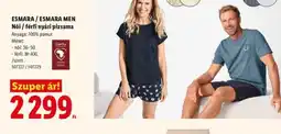 Lidl ESMARA Női/férfi nyári pizsama ajánlat
