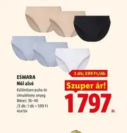 Lidl ESMARA Női als ajánlat