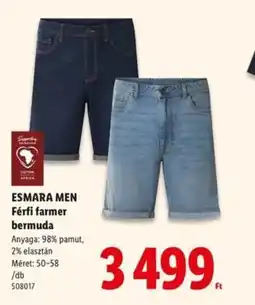 Lidl ESMARA MEN Férfi farmer bermuda ajánlat