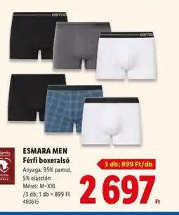 Lidl ESMARA MEN Férfi boxerals ajánlat
