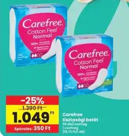 Interspar Carefree tisztasági betét ajánlat
