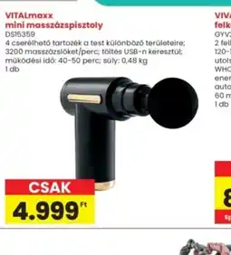 Interspar VITALmaxx mini masszázspisztoly ajánlat
