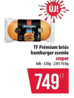 Coop TF Prémium briós hamburger zsemle ajánlat