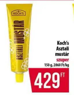 Coop Koch's asztali mustár ajánlat