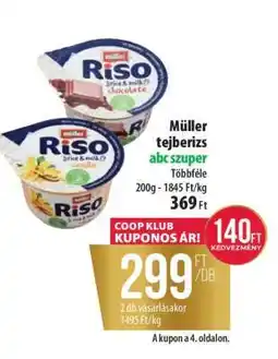 Coop Müller Tejberizs ajánlat