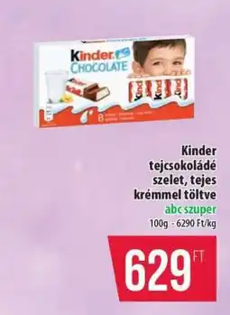 Coop Kinder tejcsokoládé-szelet tejes krémmel töltve ajánlat