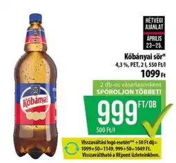 Coop Kőbányai Sör ajánlat