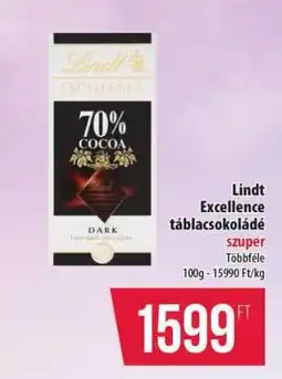 Coop Lindt Excellence táblacsokoládé ajánlat
