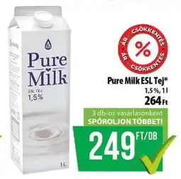 Coop Pure Milk ESL tej ajánlat