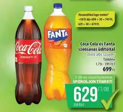 Coop Coca Cola és Fanta szénsavas üdítőital ajánlat