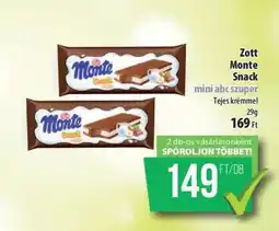 Coop ZOTT Monte snack ajánlat