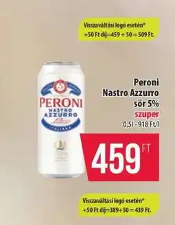 Coop Peroni Nastro Azzurro sör 5% ajánlat