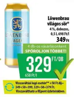 Coop LÖWENBRAU Világos sör ajánlat
