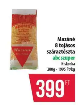 Coop Mazané 8 tojásos száraztészta ajánlat