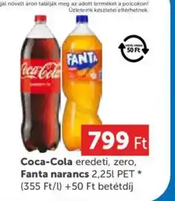 PRIVÁT Coca-Cola eredeti, zero, Fanta narancs ajánlat
