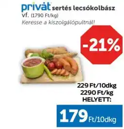PRIVÁT privát sertés lecsókolbász ajánlat