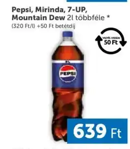 PRIVÁT Pepsi, Mirinda, 7-UP, Mountain Dew ajánlat