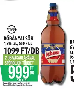 Coop KŐBÁNYAI SÖR ajánlat